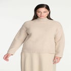 Cuffed Mock Neck Sweater image number null