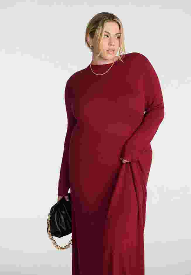Funnel Neck Midi Sweater Dress image number 4