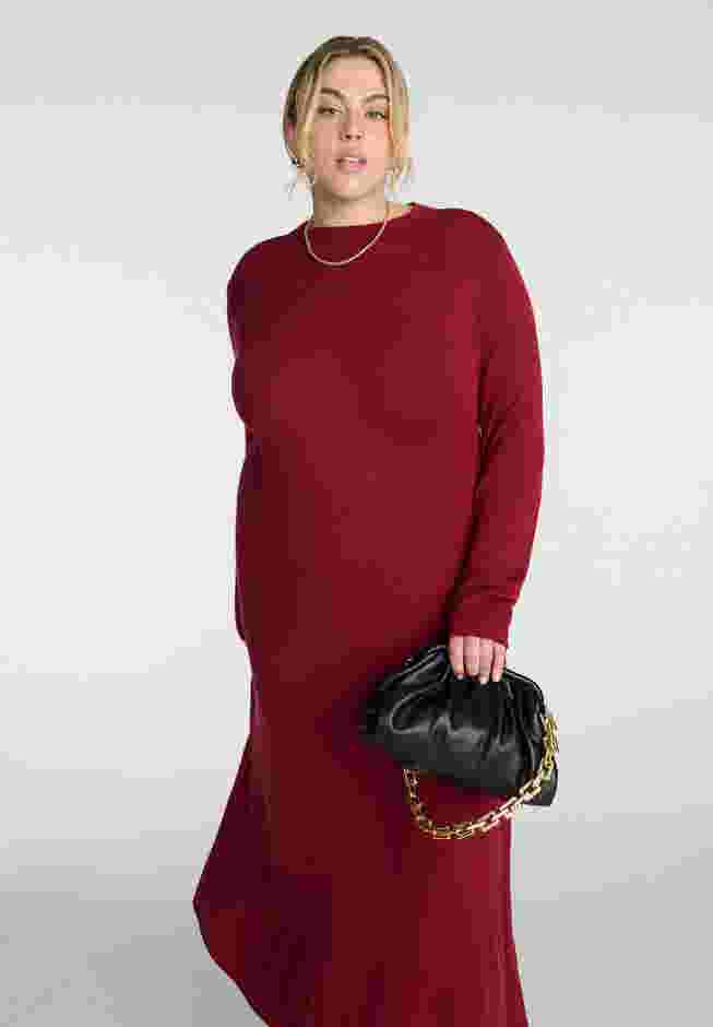 Funnel Neck Midi Sweater Dress image number 5