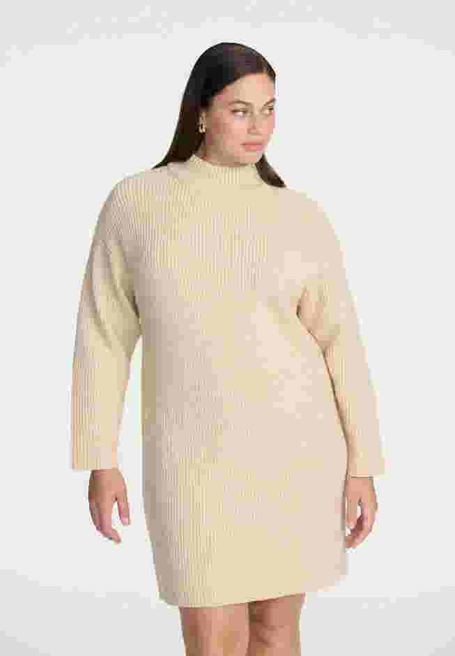Marled Knit Mock Neck Mini Dress image number 2