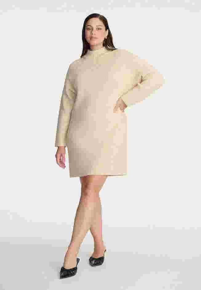 Marled Knit Mock Neck Mini Dress image number 0
