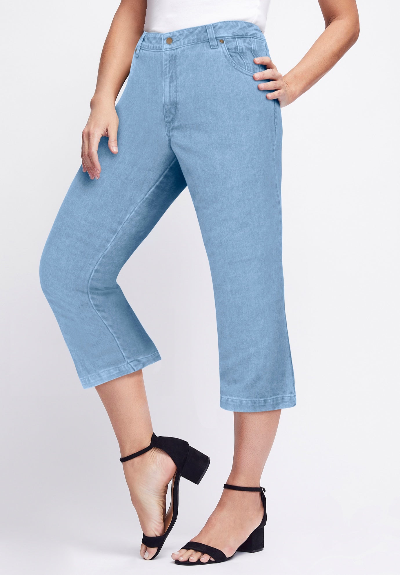Classic Cotton Denim Capri image number 0
