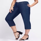 Classic Cotton Denim Capri image number null