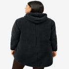 Zip Front Hooded Sherpa Jacket image number null
