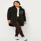 Zip Front Hooded Sherpa Jacket image number 0