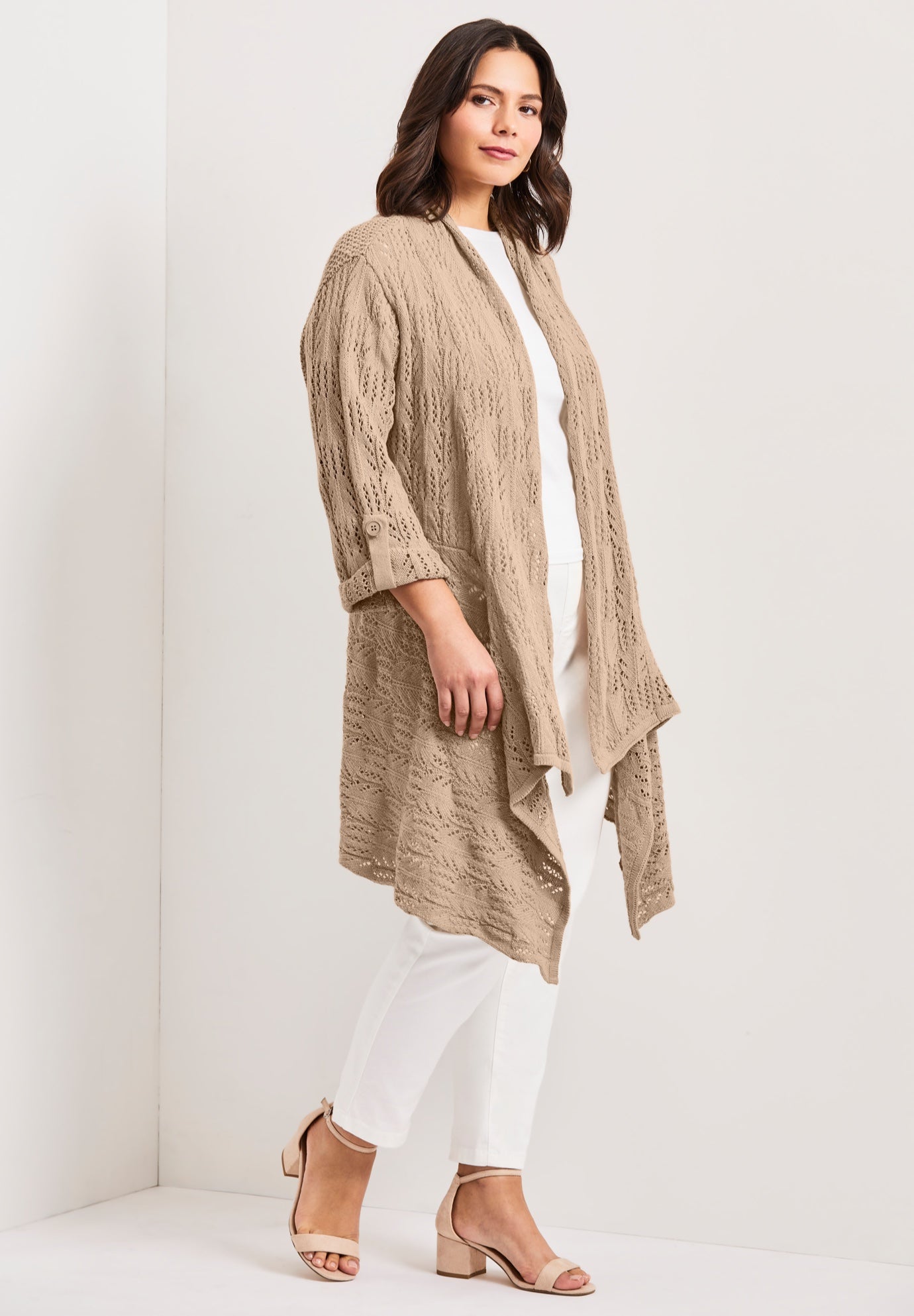 Pointelle Sweater Cardigan image number 2