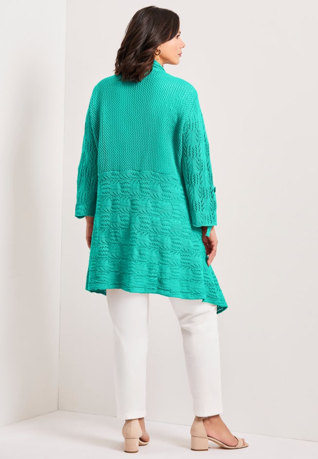 Pointelle Sweater Cardigan image number 1