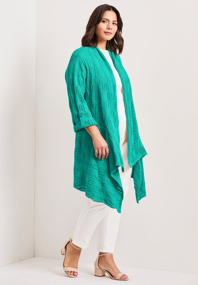 Pointelle Sweater Cardigan image number 2