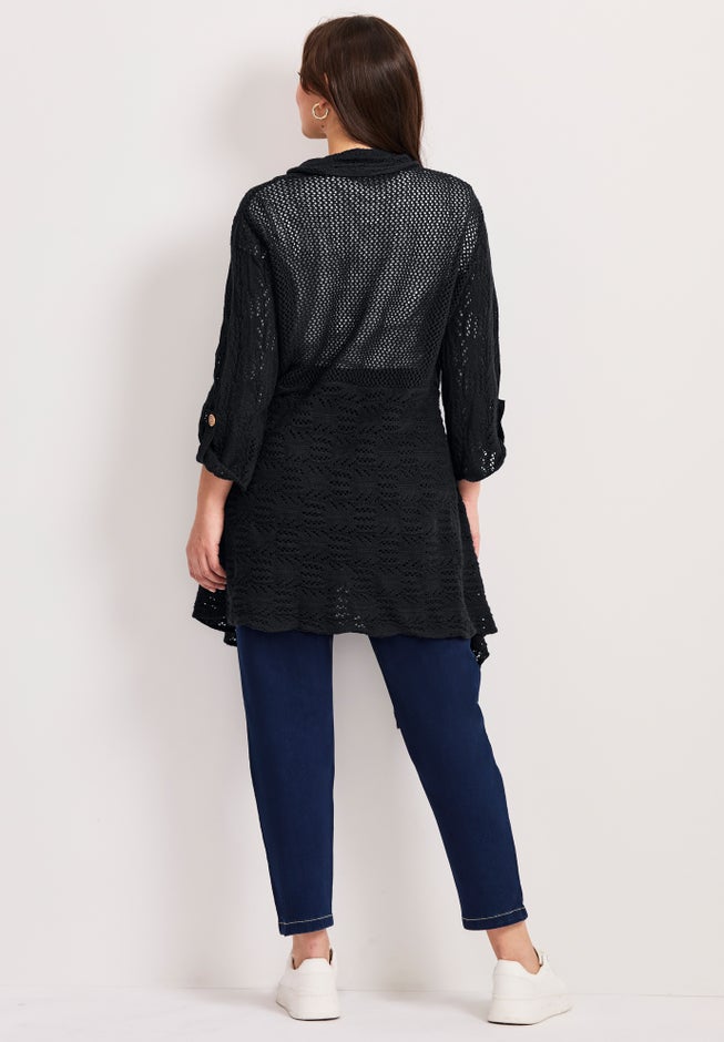 Pointelle Sweater Cardigan image number 1