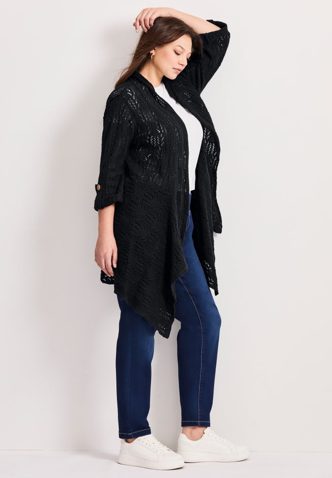 Pointelle Sweater Cardigan image number 2