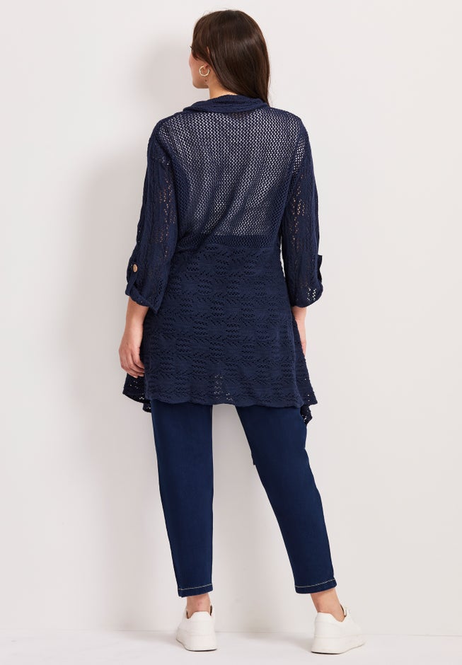 Pointelle Sweater Cardigan image number 1