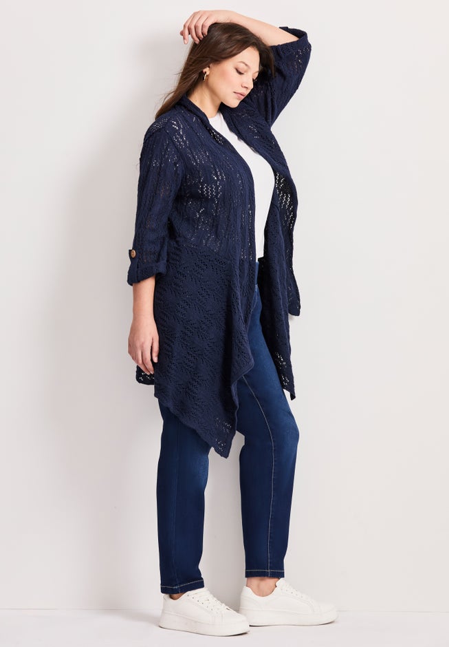 Pointelle Sweater Cardigan image number 2