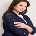 Pointelle Sweater Cardigan image number null