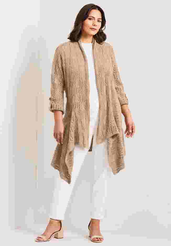 Pointelle Sweater Cardigan image number 0
