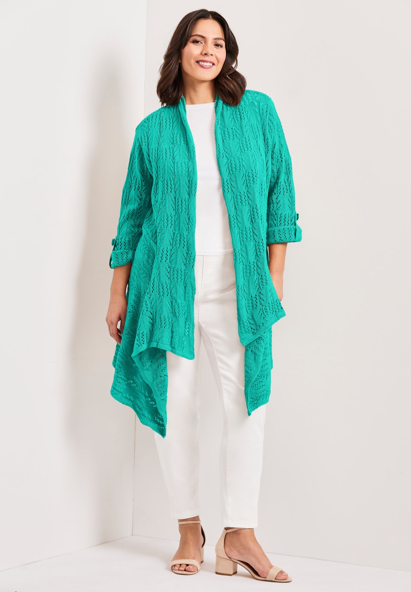 Pointelle Sweater Cardigan image number 0