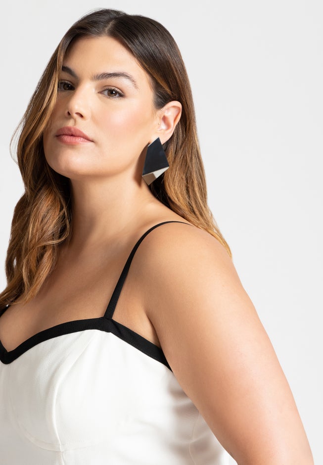 Shiny Triangular Stud Earring image number null
