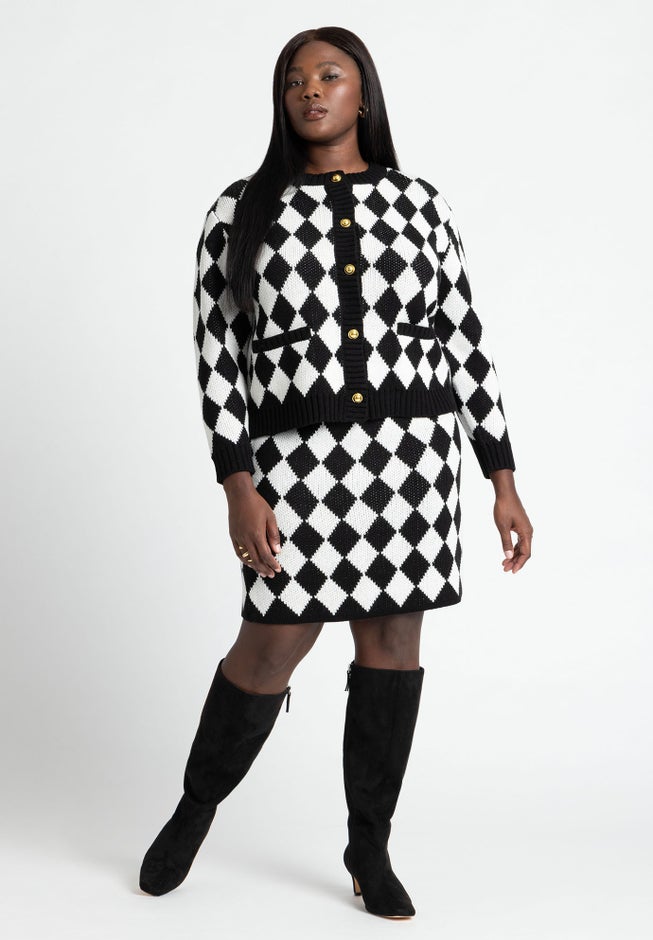 Knit Tweed Mini Skirt image number null