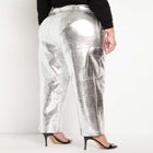 Croc Faux Leather Cargo Pant image number null