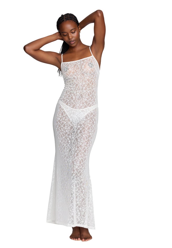 The Long Slip Dress - Botanical Lace image number 1