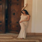 The Long Slip Dress - Botanical Lace image number null