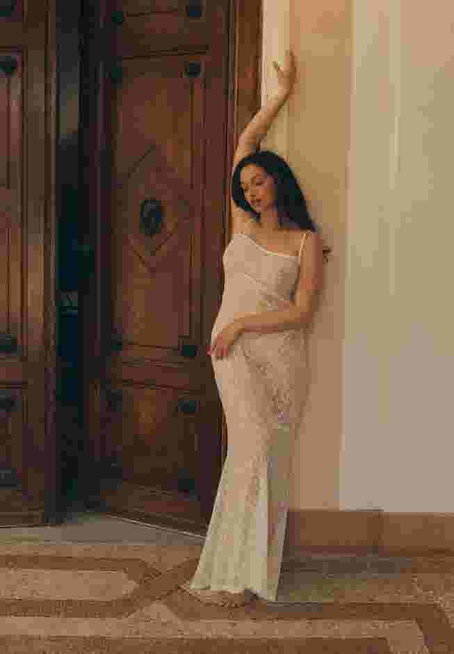The Long Slip Dress - Botanical Lace image number 5