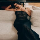 The Long Slip Dress - Botanical Lace image number null