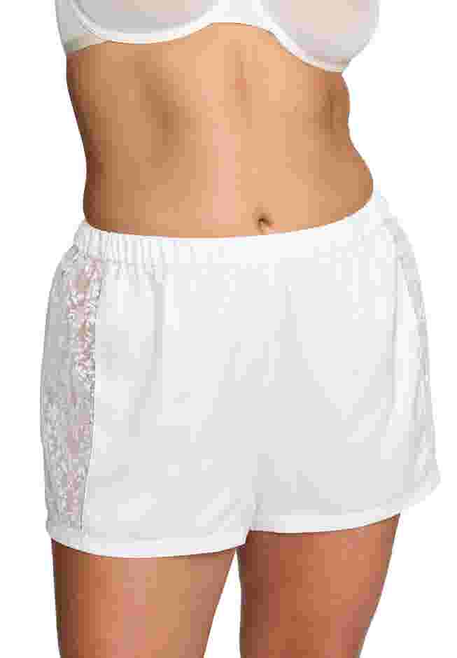 The Lace Panel Shorts - Recycled Satin image number 1