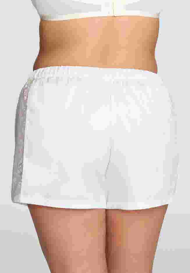 The Lace Panel Shorts - Recycled Satin image number 3
