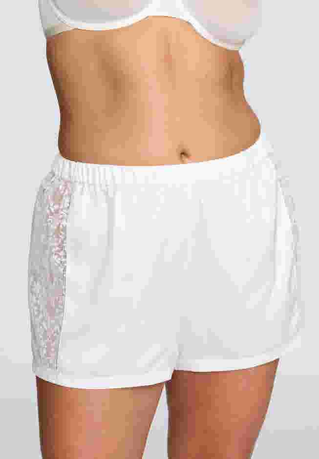 The Lace Panel Shorts - Recycled Satin image number 0