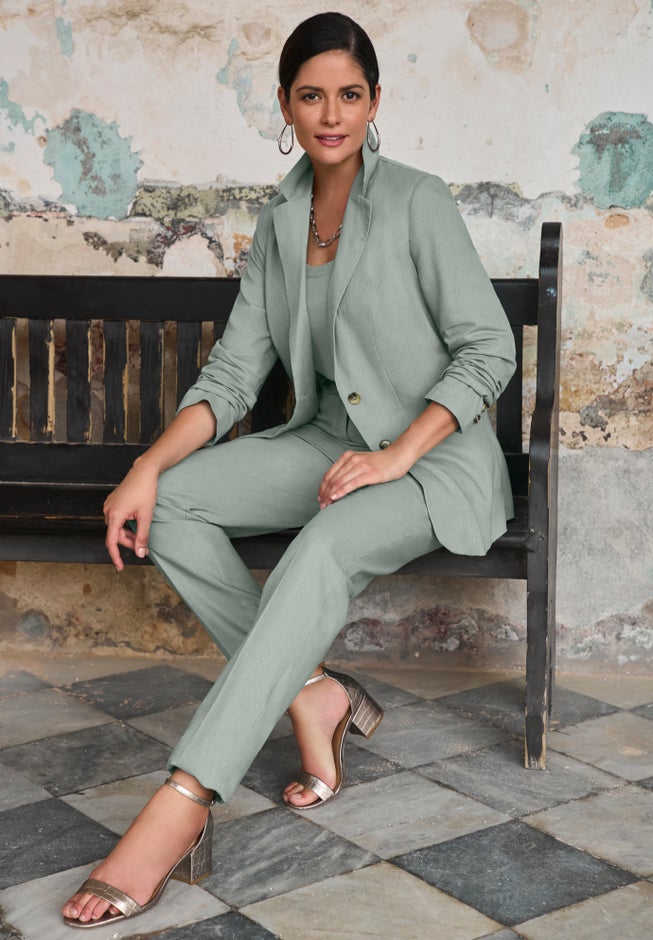 Linen Pleat-Front Pant image number 1