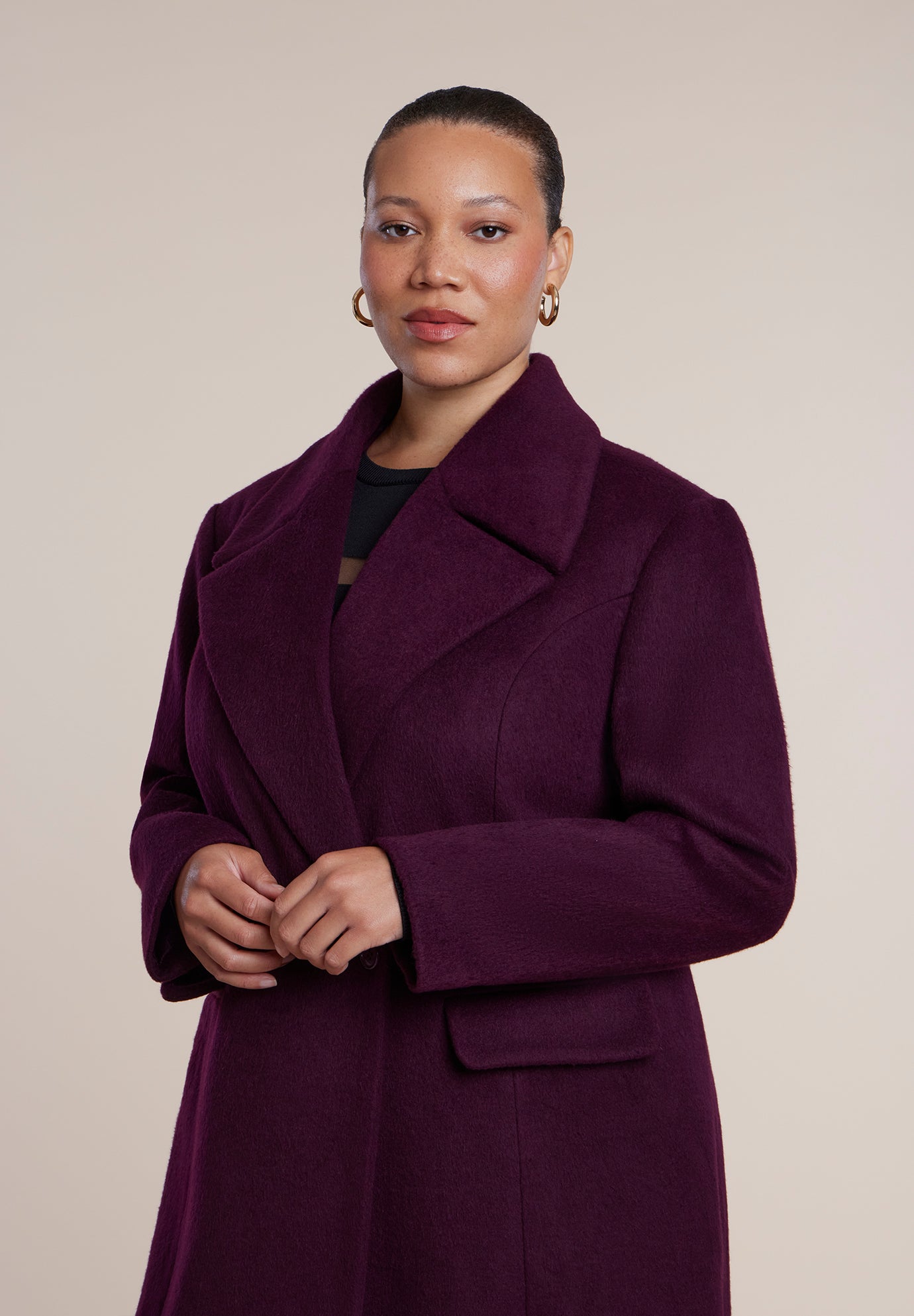 Textured Long Coat image number 3