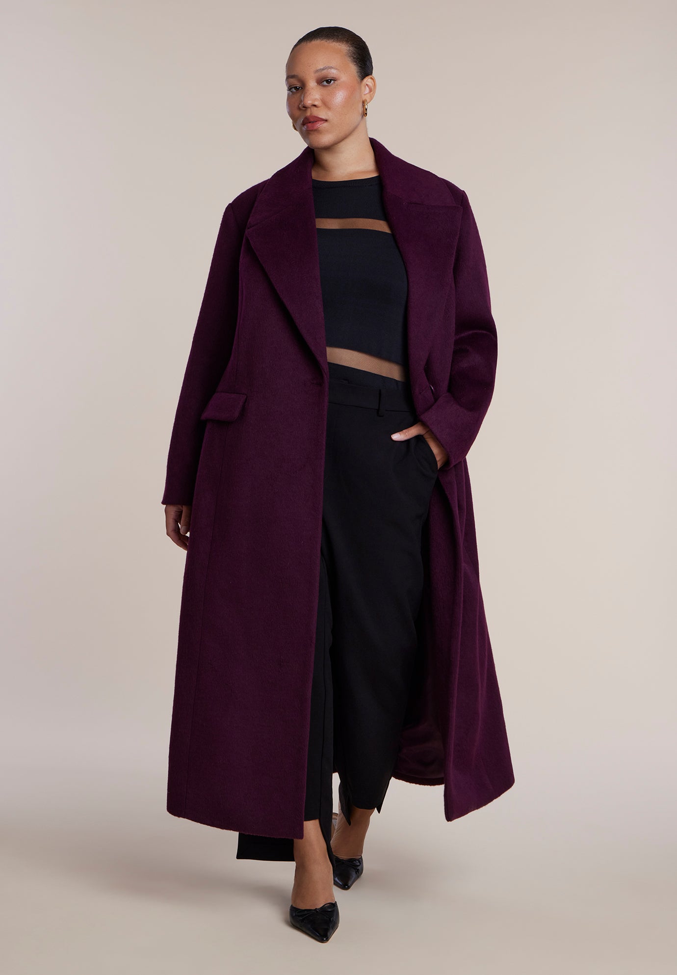 Textured Long Coat image number 0