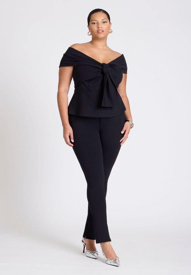Legging With Zipper Slit Hem image number null