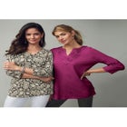 Stretch Cotton V-Neck Tee image number null