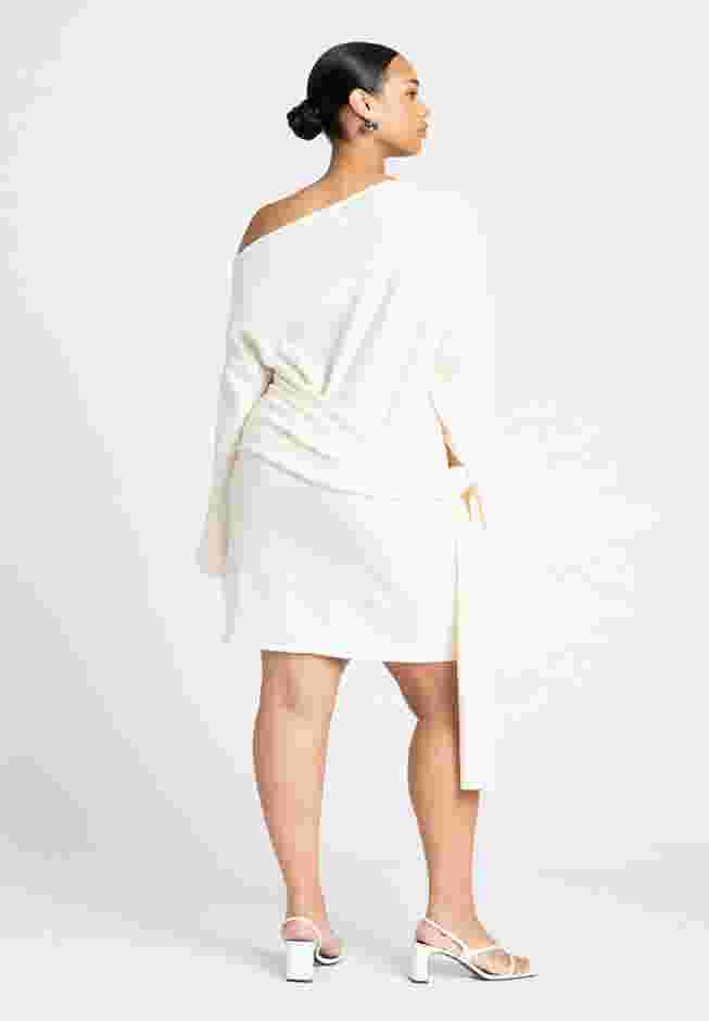 Sweater Mini Dress With Waist Tie image number 2