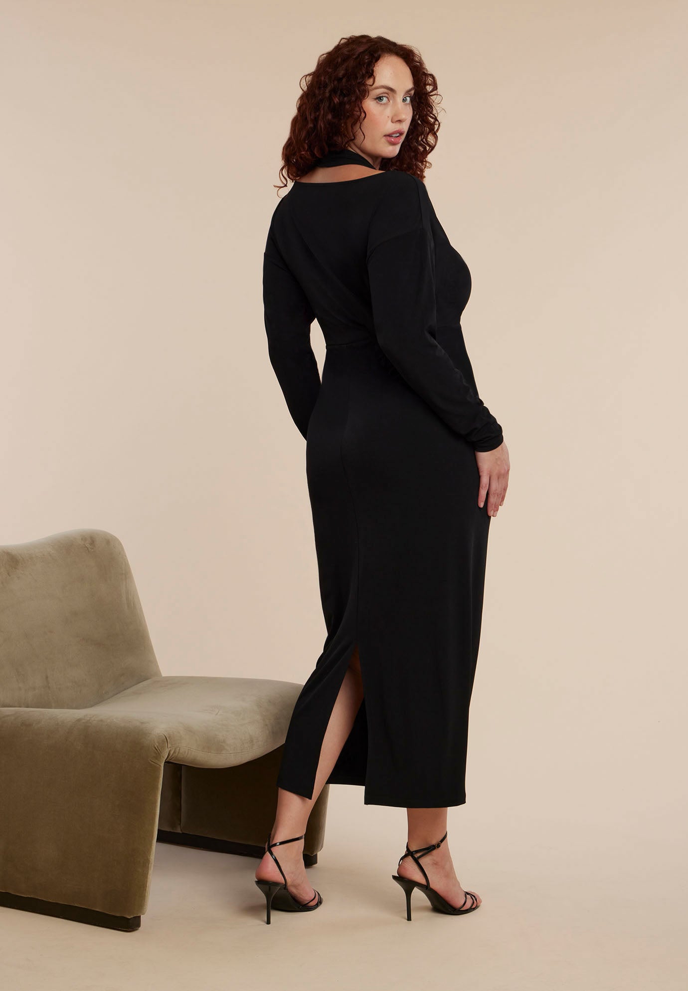 Maxi Dress With Halter Layer image number 2