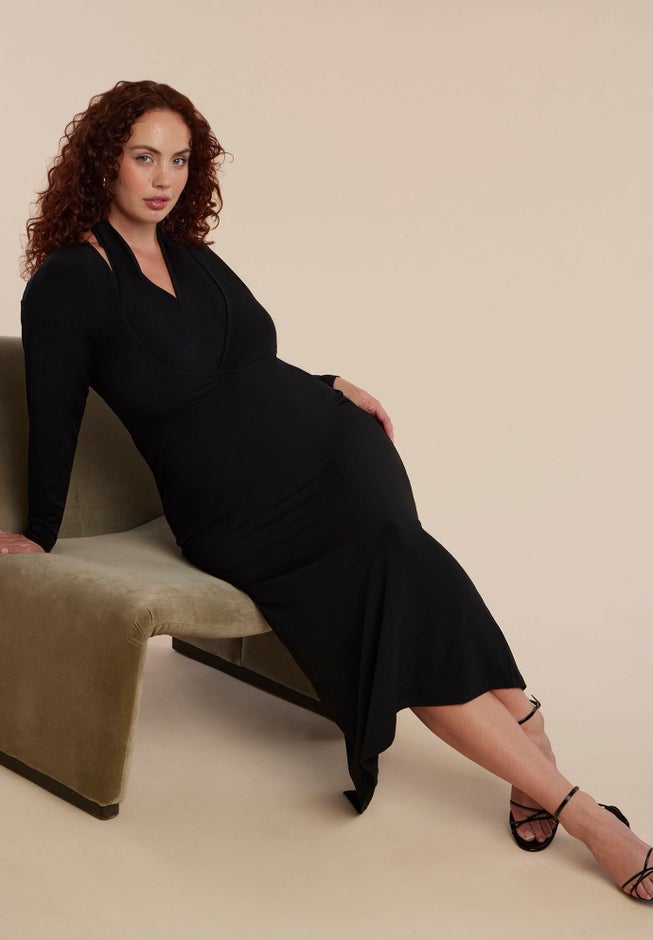 Maxi Dress With Halter Layer image number 4