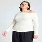 Asymmetrical Neck Drape Top image number null