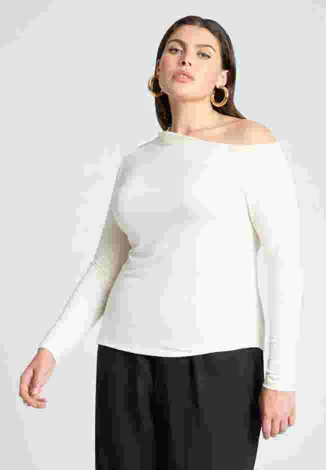 Asymmetrical Neck Drape Top image number 0