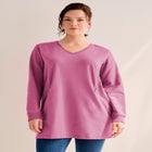 Zip Pocket French Terry Sweatshirt Tunic image number null