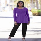 Ribbed Baby Doll Tunic Sweater image number 0
