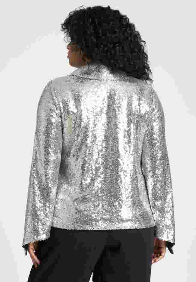 Flare Sleeve Sequin Button Down image number 3