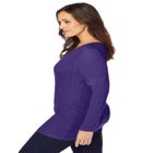 V-Neck Ribbed Sweater image number null
