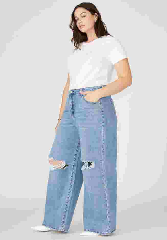 The Yvette Rigid Wide Leg  Jean image number 1