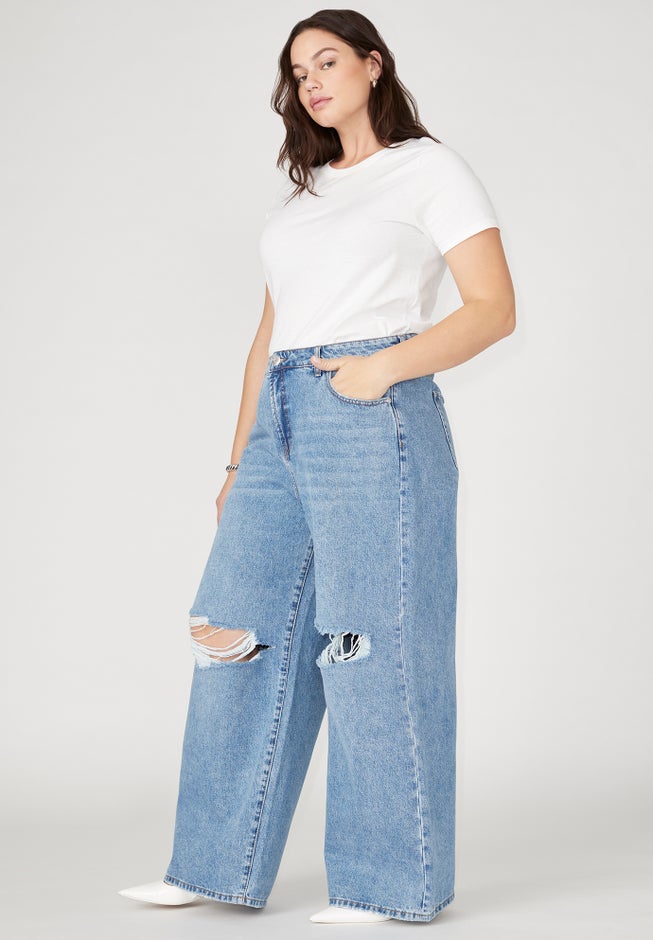 The Yvette Rigid Wide Leg Jean image number 1
