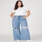 The Yvette Rigid Wide Leg  Jean image number null
