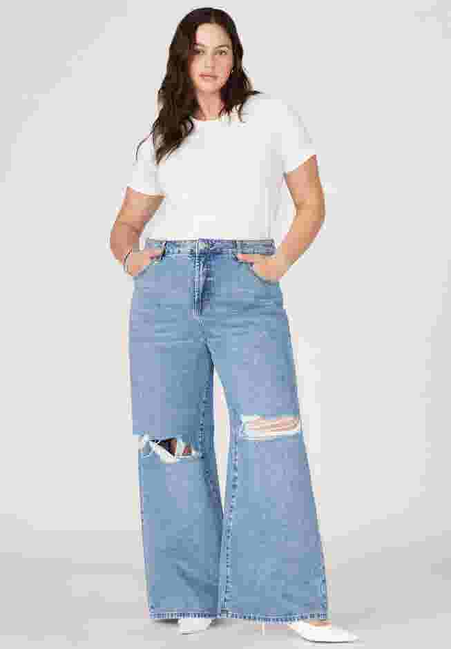 The Yvette Rigid Wide Leg  Jean image number 0