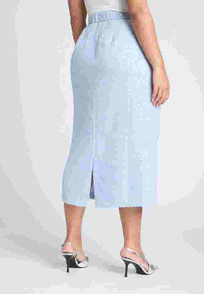 Sequin Tweed Midi Skirt image number 2