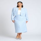 Sequin Tweed Midi Skirt image number null