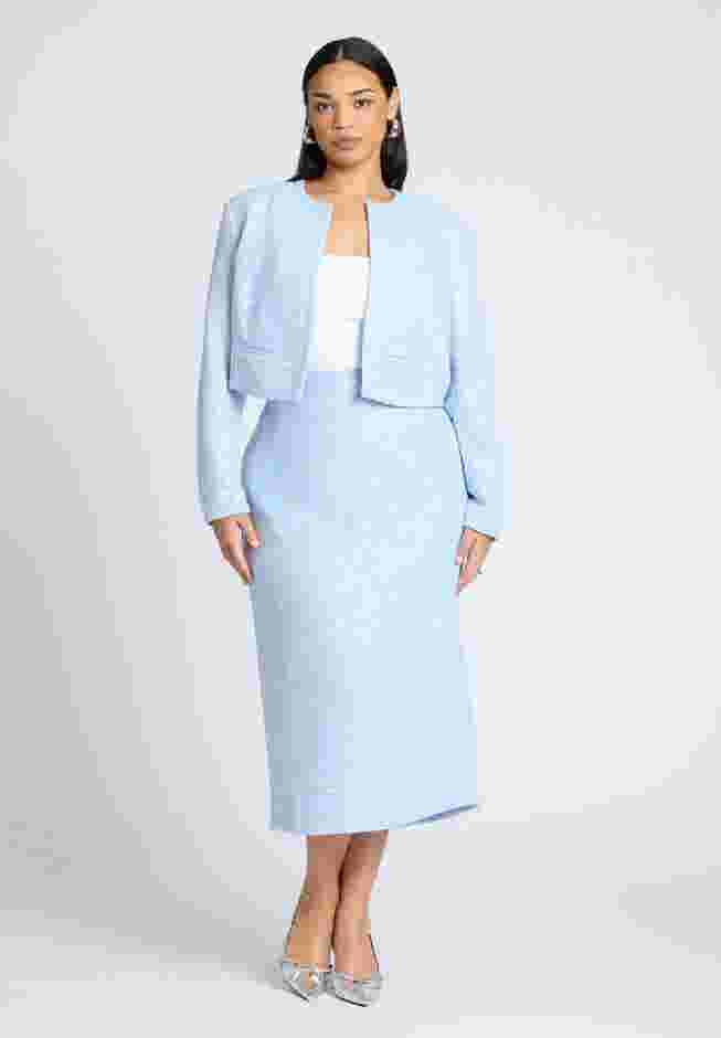 Sequin Tweed Midi Skirt image number 0